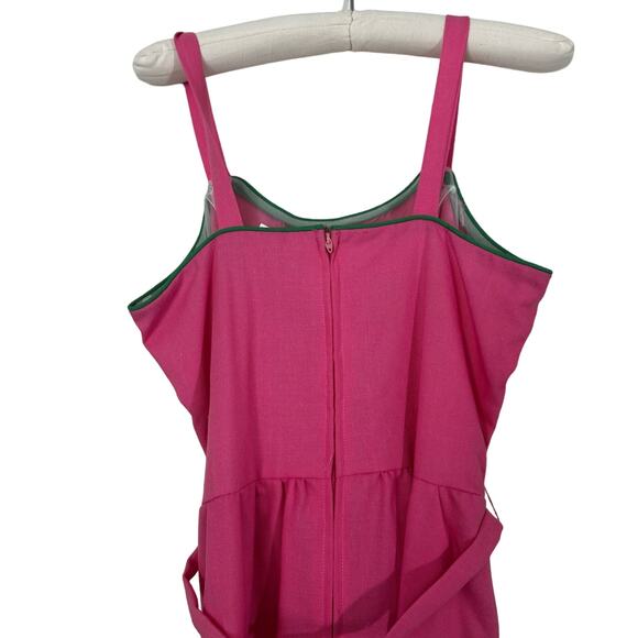 ✨Vintage 70s/80s Pink & Green sun summer‎ dress & jacket with tags Perwinkle 10 - Picture 9 of 13